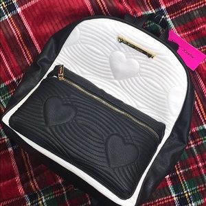 Betsey Johnson Black and White Backpack